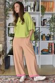 Sunday Morning Demi Bloom Pant Peony Pink / Lime Green